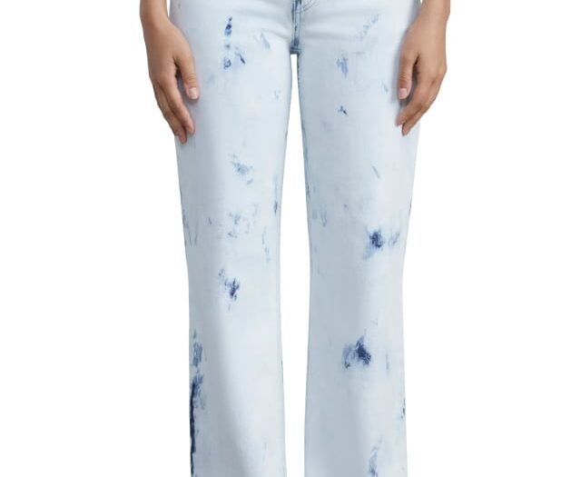 York Shibori Ink Straight Leg Jeans